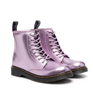 Dr. Martens Girl's Spark Metallic Combat Boots US size 13 kids